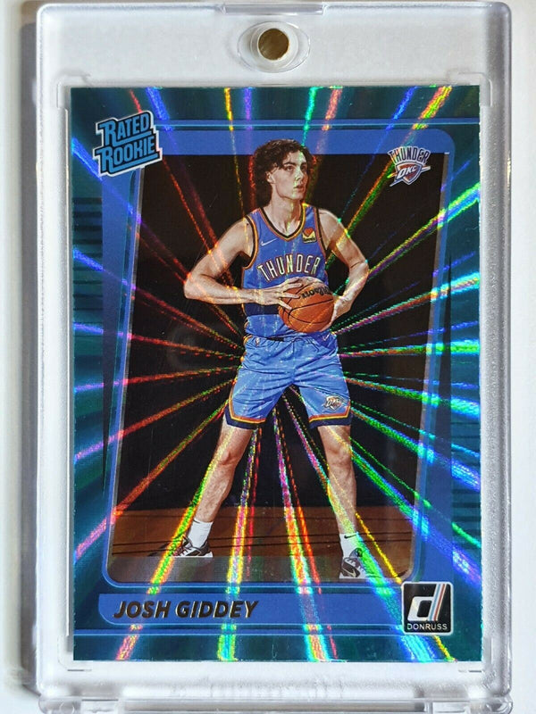 2021 Donruss Josh Giddey Rookie #202 TEAL LAZER HOLO RC - Ready to Grade