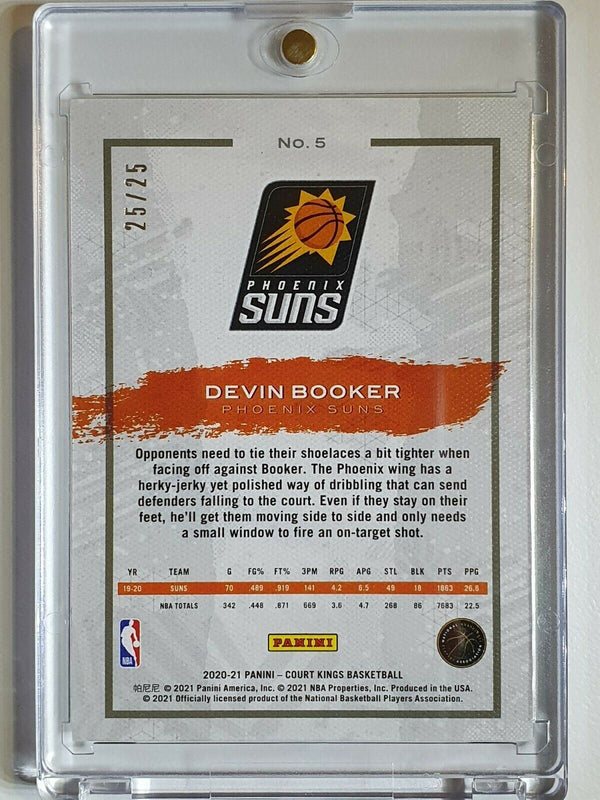 2020 Court Kings Devin Booker #5 SAPPHIRE Prizm /25 - Ready to Grade