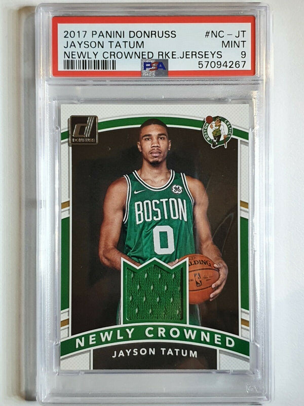 2017 Donruss Jayson Tatum Rookie #PATCH Player Worn - PSA 9 (POP 1)