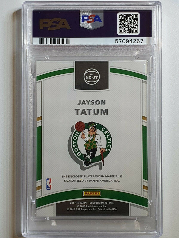 2017 Donruss Jayson Tatum Rookie #PATCH Player Worn - PSA 9 (POP 1)