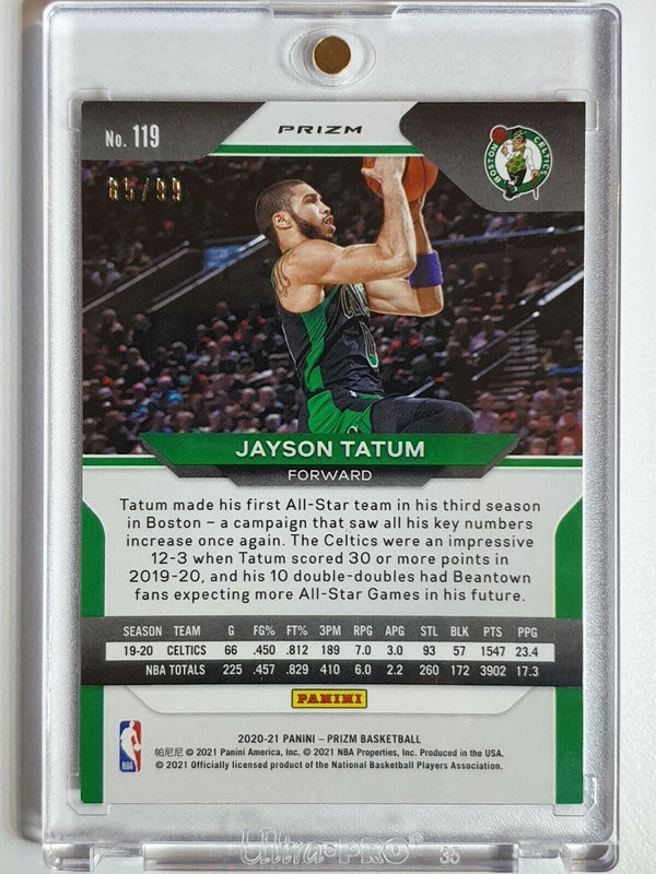 2020 Panini Prizm Jayson Tatum #119 PURPLE Prizm /99 - Ready to Grade