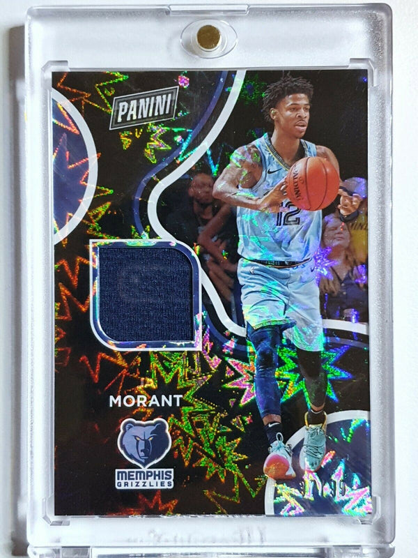 2020 Panini Ja Morant #PATCH EXPLOSION /99 Worn Blue Jersey - Ready for Grading