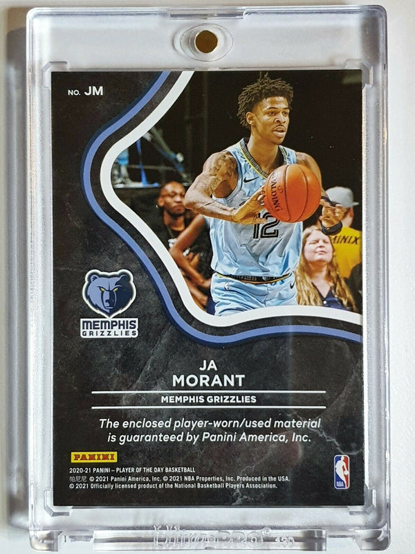 2020 Panini Ja Morant #PATCH EXPLOSION /99 Worn Blue Jersey - Ready for Grading