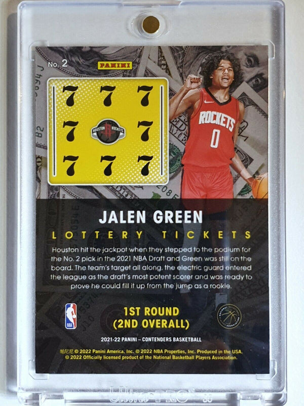 2021 Panini Contenders Jalen Green Rookie #2 Lottery Ticket RC - Ready to Grade