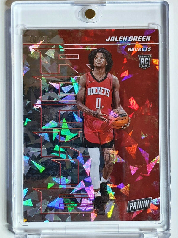 2021 Panini Jalen Green Rookie #52 CRACKED ICE /25 Player of the Day - Rare