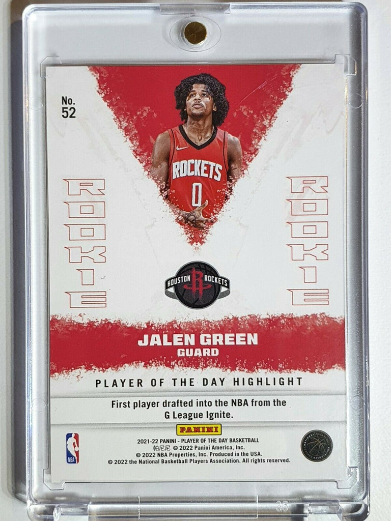 2021-22 Panini Contenders JALEN GREEN Rookie 2021 Draft Class Card #2  ROCKETS