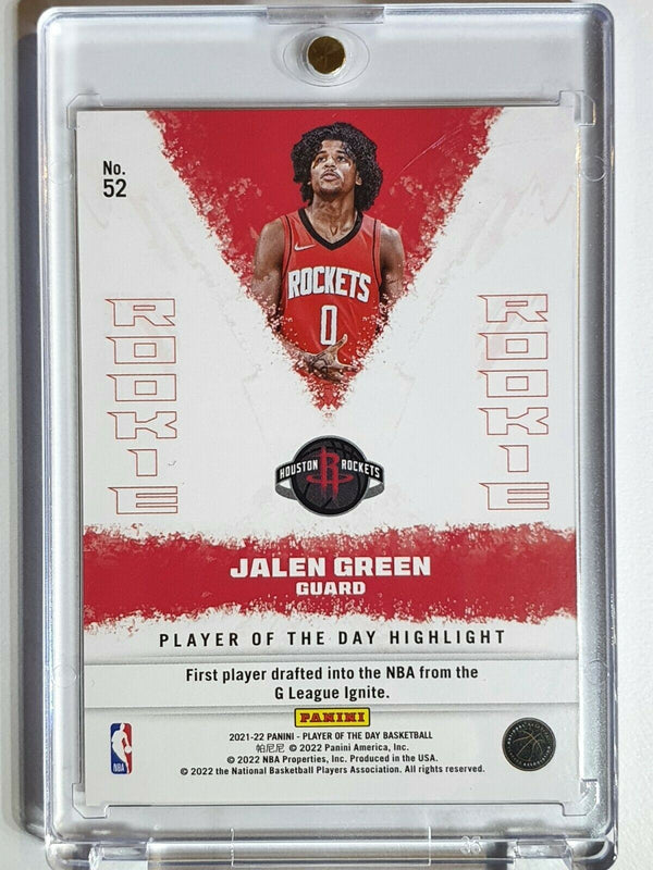 2021 Panini Jalen Green Rookie #52 CRACKED ICE /25 Player of the Day - Rare