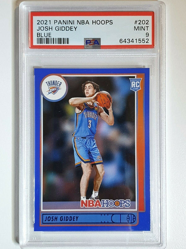 2021 NBA Hoops Josh Giddey Rookie #202 BLUE Edition - PSA 9 (POP 2)