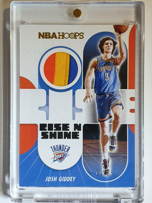 2021 NBA Hoops Josh Giddey Rookie PRIME #PATCH /25 Rise N Shine - Ready to Grade