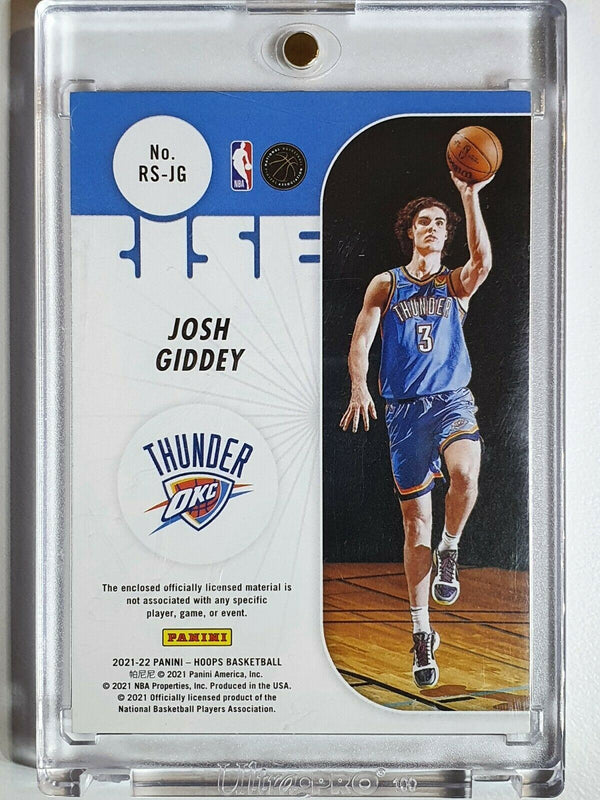 2021 NBA Hoops Josh Giddey Rookie PRIME #PATCH /25 Rise N Shine - Ready to Grade
