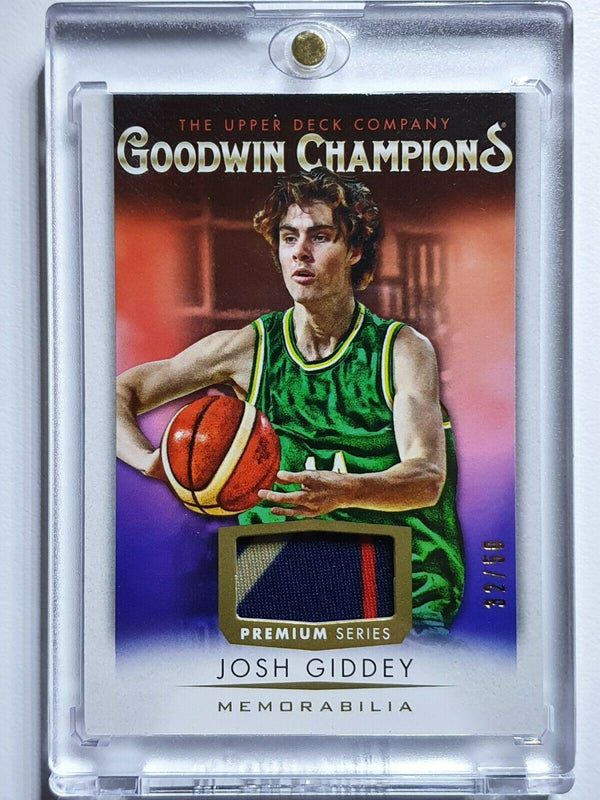 2021 Upper Deck Josh Giddey Rookie #PATCH PREMIUM /50 Jersey - Goodwin Champions