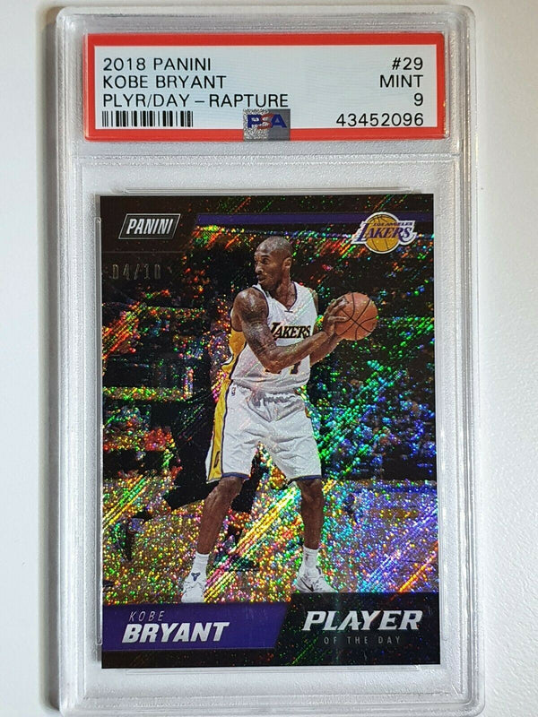 2018 Panini Kobe Bryant #29 RAPTURE /10 Player Of The Day - PSA 9 (POP 1)