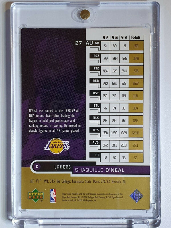 1999 Upper Deck HoloGrFX Shaquille O'Neal #27 AuSOME GOLD - Ready for Grading