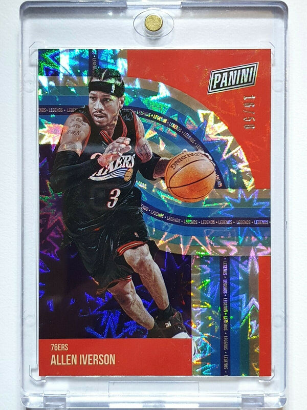 2021 The National Allen Iverson #LEG9 LEGENDS /50 Holo - Ready to Grade