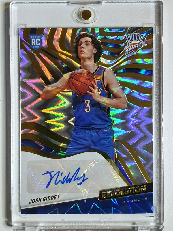 2021 Panini Revolution Josh Giddey Rookie AUTO FRACTAL /100 RC - Ready to Grade