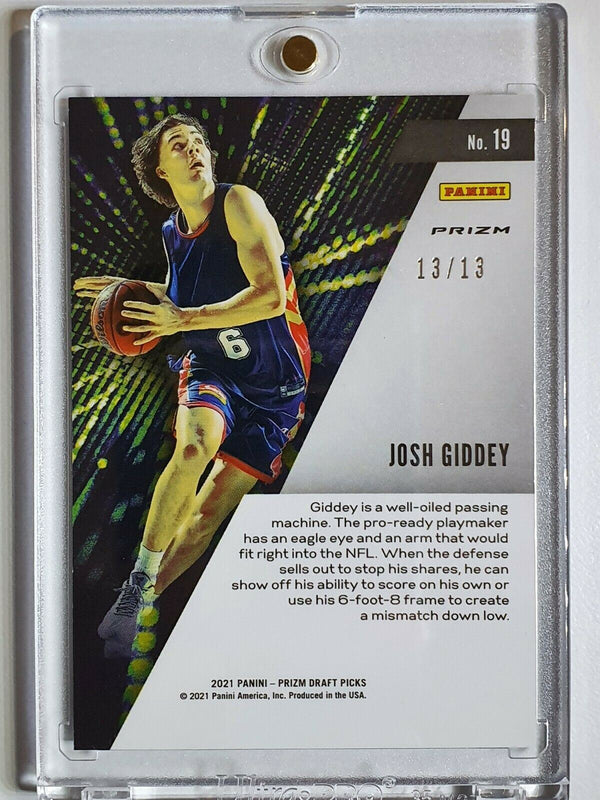 2021 Prizm Josh Giddey Rookie #19 BLUE SHIMMER /13 Draft Picks - Ready to Grade