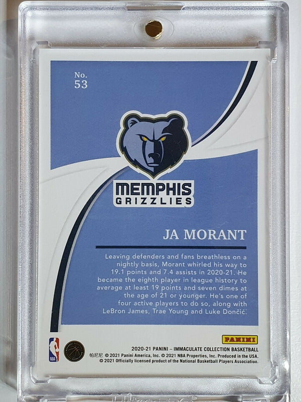 2020 Panini Immaculate Ja Morant #53 RED /49 Edition - Ready to Grade