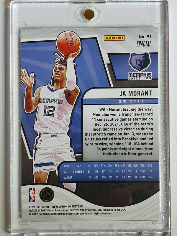 2021 Panini Revolution Ja Morant #91 FRACTAL Prizm - Ready to Grade
