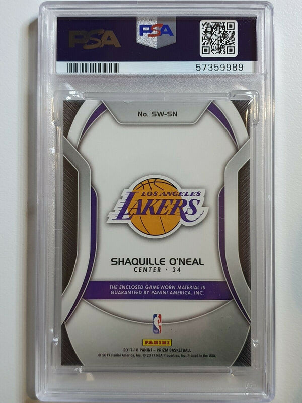 2017 Prizm Shaquille O'Neal #PATCH Game Worn Jersey - PSA 9 (POP 1)