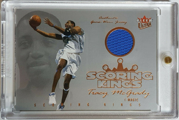 2004 Fleer Tracy McGrady #PATCH Scoring Kings Game Worn Jersey - Rare