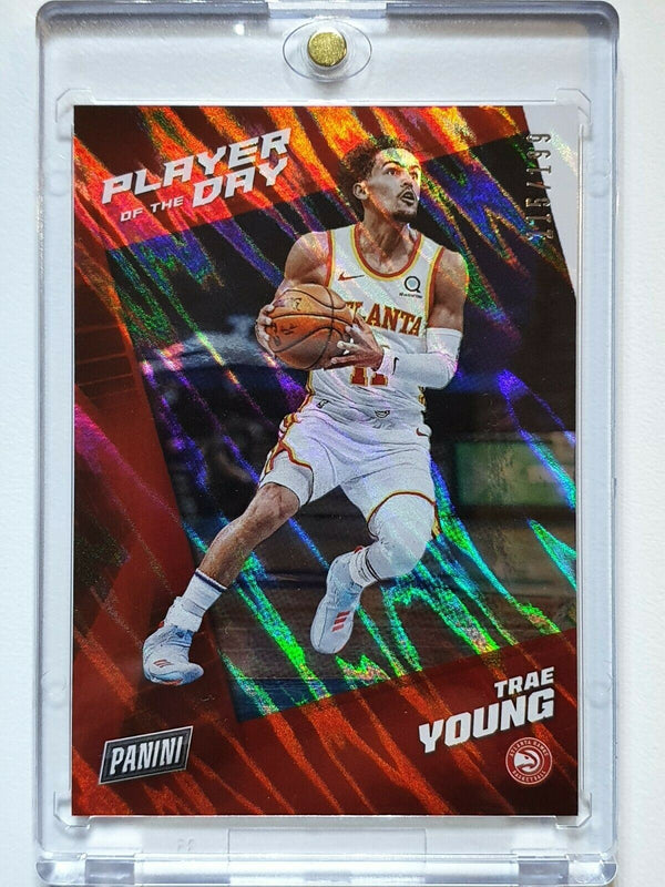 2021 Panini Trae Young #2 MOON LAVA /199 Player of the Day - Ready to Grade