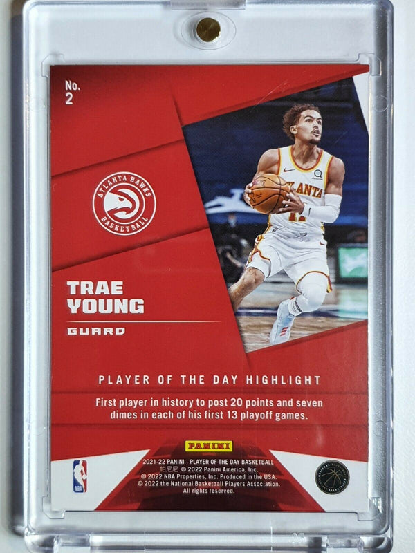 2021 Panini Trae Young #2 MOON LAVA /199 Player of the Day - Ready to Grade