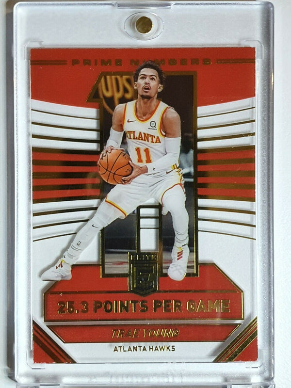 2021 Donruss Elite Trae Young GOLD /10 Prime Numbers Acetate - Ready for Grading