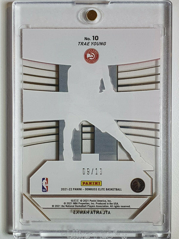 2021 Donruss Elite Trae Young GOLD /10 Prime Numbers Acetate - Ready for Grading