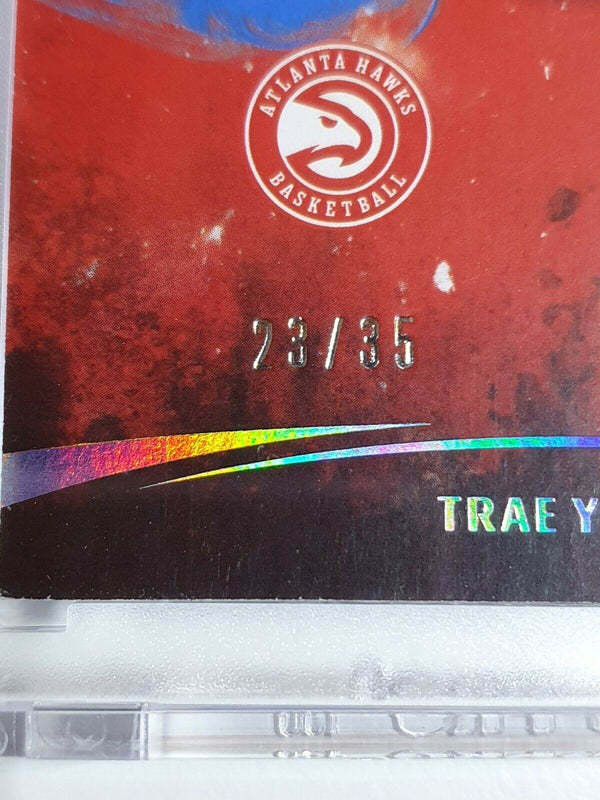 2019 Panini Origins Trae Young #PATCH BLUE /35 Game Worn Jersey - Ready to Grade