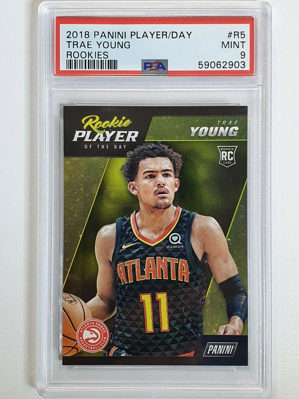 2018 Panini Trae Young Rookie #R5 Player of the Day - PSA 9 (POP 19)