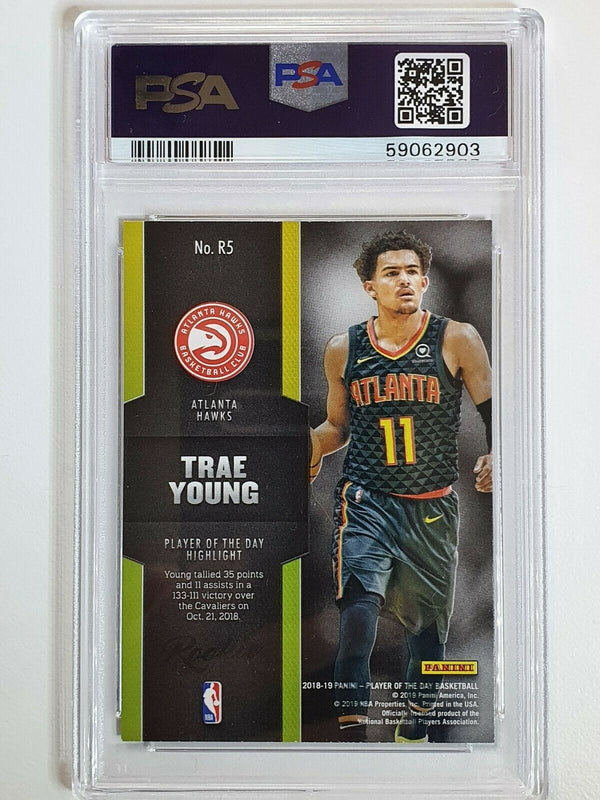 2018 Panini Trae Young Rookie #R5 Player of the Day - PSA 9 (POP 19)