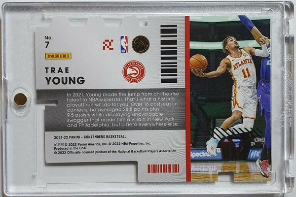 2021 Panini Contenders Trae Young #7 SUPERSTAR Die Cut - Ready for Grading