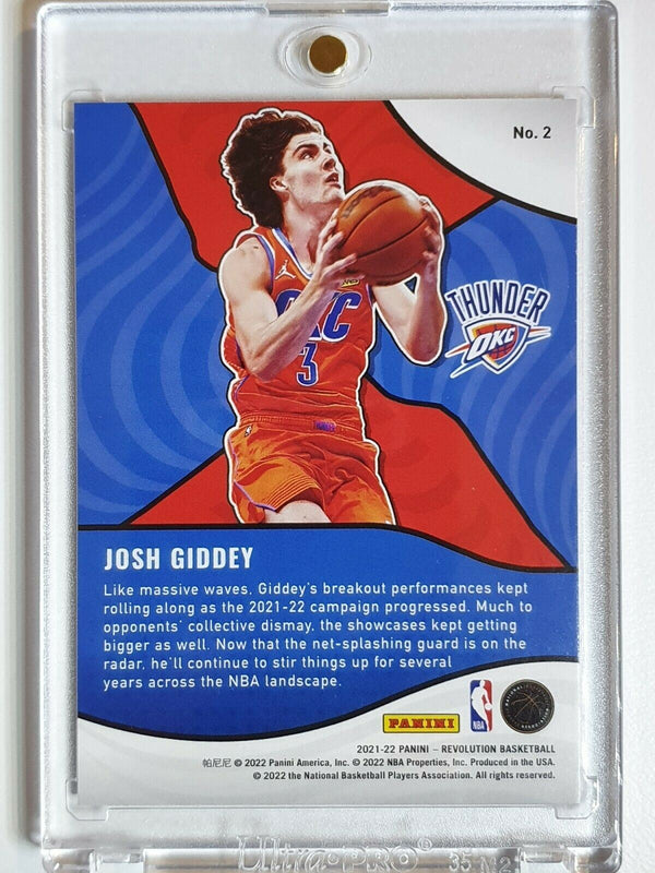 2021 Panini Revolution Josh Giddey Rookie #2 SHOCK WAVE RC - Ready to Grade