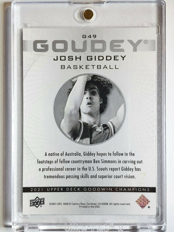 2021 Upper Deck Josh Giddey Rookie #G49 COSMIC /99 - Goodwin Champions