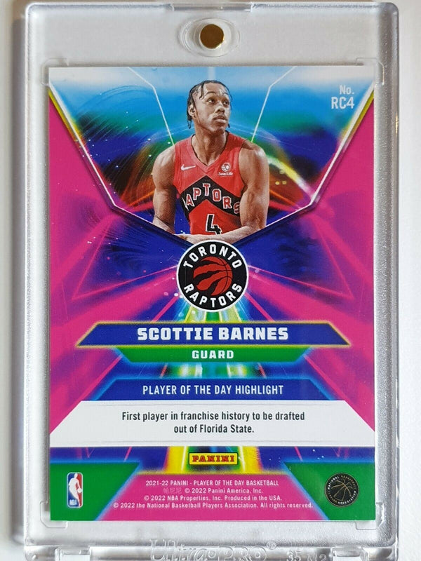 2021 Panini Scottie Barnes Rookie NEON GALAXY /99 Player of the Day - Rare