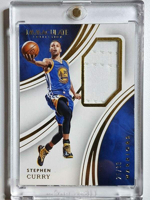 2015 Immaculate Stephen Curry #PATCH Memorabilia /99 Game Worn Jersey