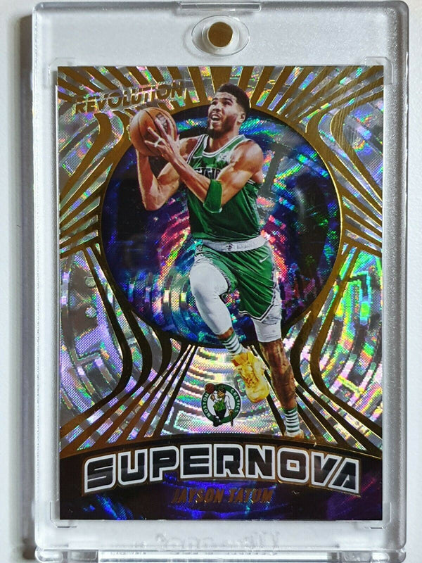 2021 Panini Revolution Jayson Tatum #3 FRACTAL Prizm Supernova - Ready to Grade