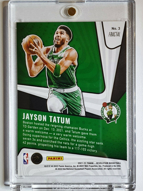 2021 Panini Revolution Jayson Tatum #3 FRACTAL Prizm Supernova - Ready to Grade