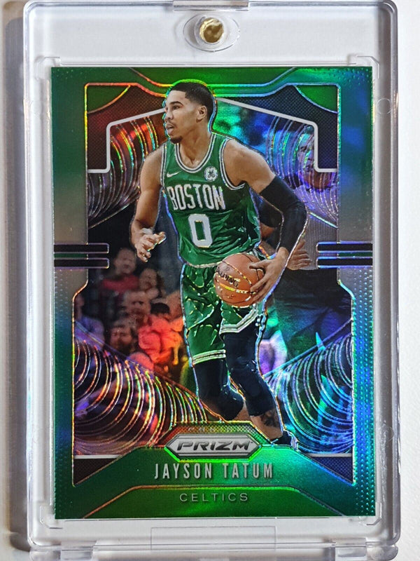 2019 Panini Prizm Jayson Tatum #39 GREEN HOLO - Ready to Grade