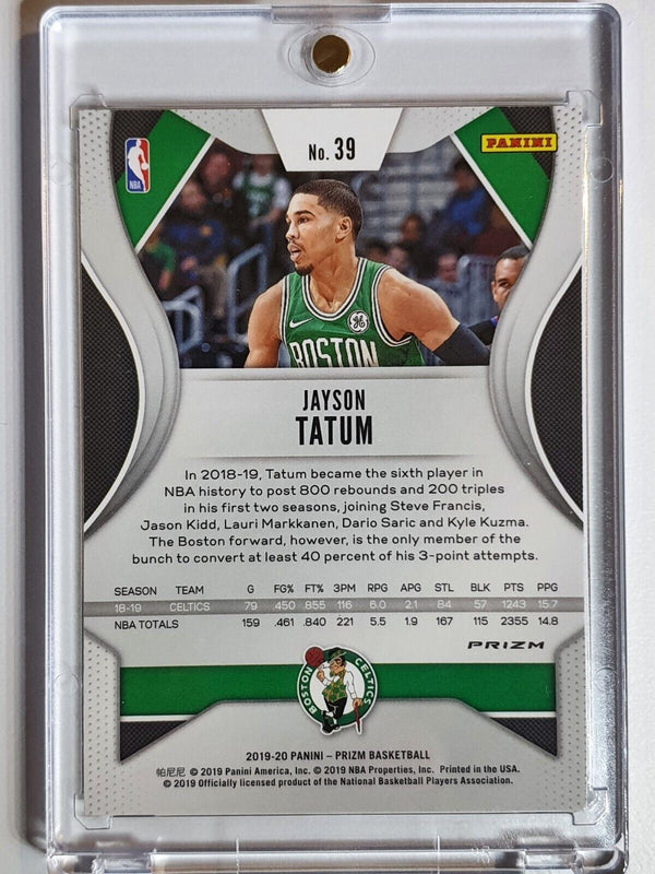 2019 Panini Prizm Jayson Tatum #39 GREEN HOLO - Ready to Grade