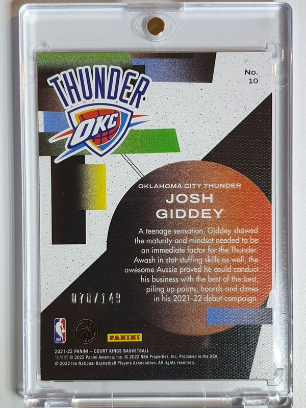 2021 Court Kings Josh Giddey Rookie #10 RUBY /149 Red SP - Ready for Grading