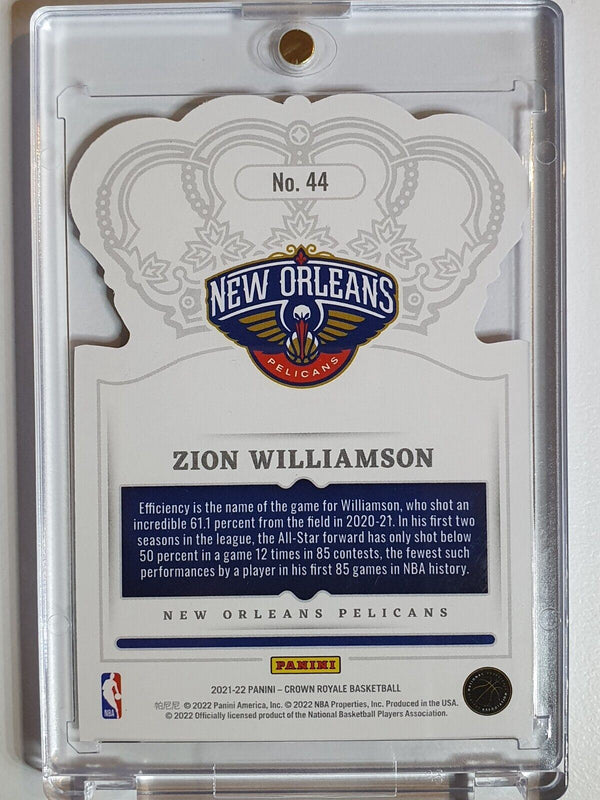 2021 Crown Royale Zion Williamson #44 BLUE CRYSTAL /99 Prizm Die Cut - Rare