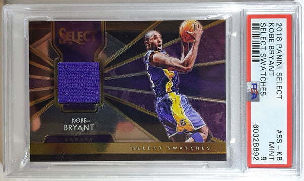 2018 Select Kobe Bryant #PATCH Game Worn Jersey - PSA 9 (POP 10)