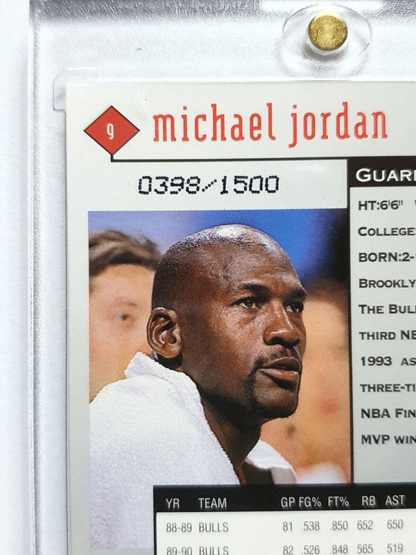 1998 Upper Deck Michael Jordan Black Diamond #9 TRIPLE GOLD /1500 - Rare