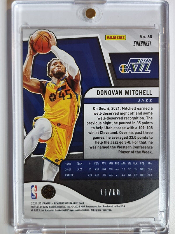 2021 Revolution Donovan Mitchell #60 SUNBURST /60 Holo - Ready to Grade