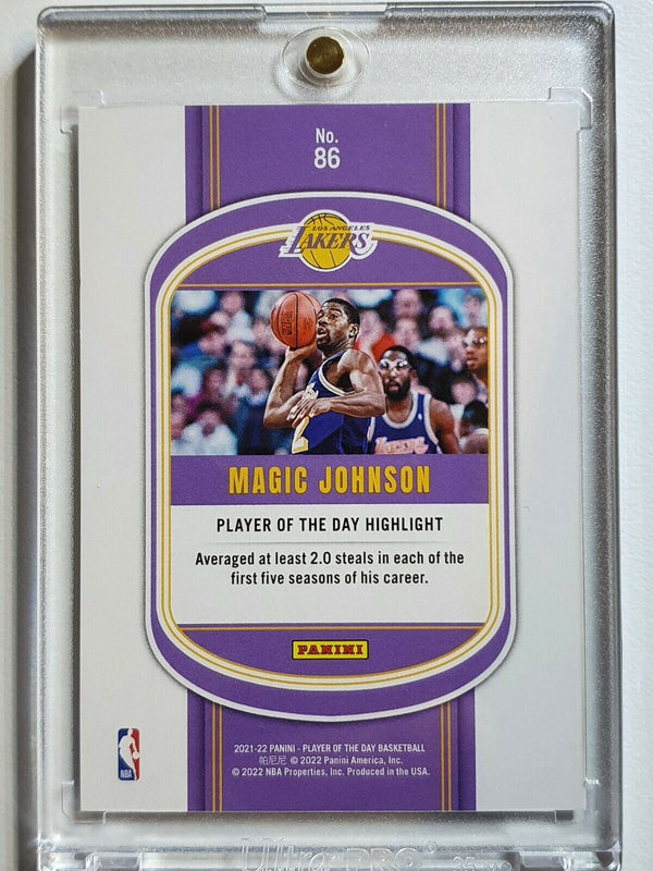 2021 Panini Magic Johnson #86 KABOOM /99 Holo Player Of The Day - Ready to Grade