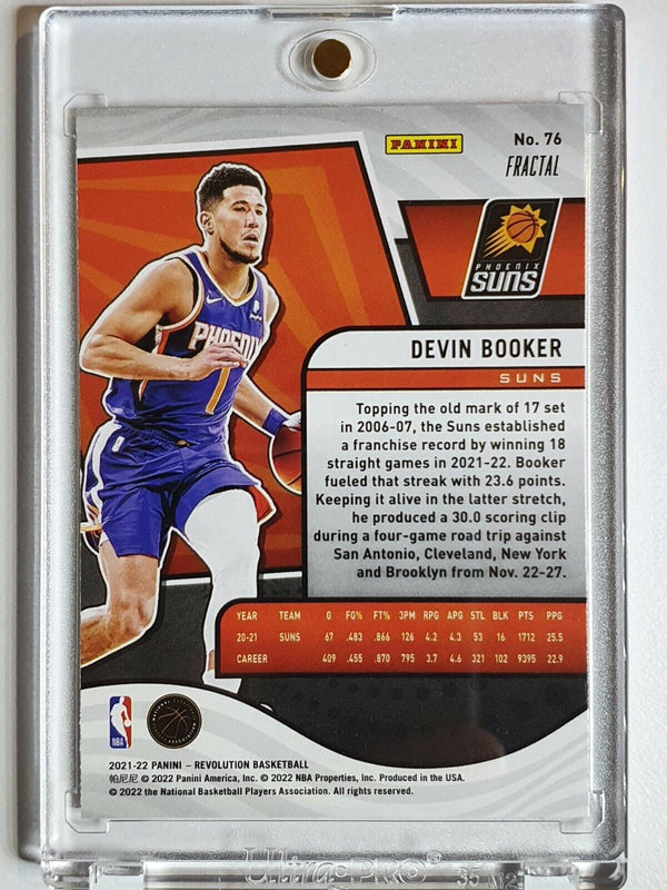 2021 Panini Revolution Devin Booker #76 FRACTAL Prizm - Ready to Grade