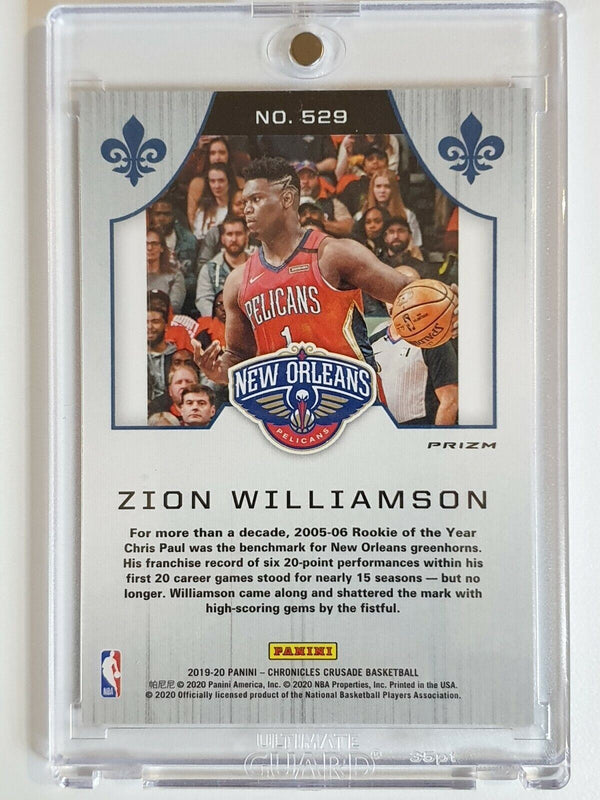 2019 Chronicles Zion Williamson Rookie #529 PINK Prizm Crusade - Rare