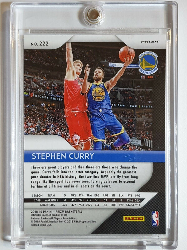 2018 Panini Prizm Stephen Curry #222 FAST BREAK HOLO - Ready to Grade