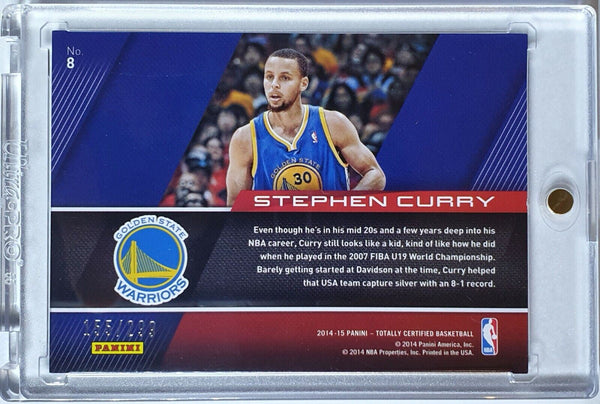 2014 Totally Certified Stephen Curry #8 RED /299 Great American Heroes - Rare